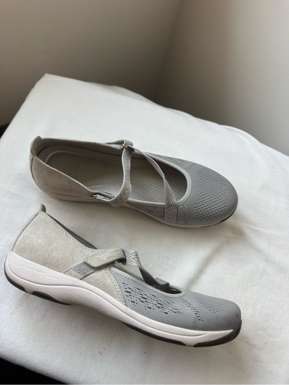 Dansko Haven gray mesh and suede Mary Jane sneakers, Size 38 USA 7.5-8